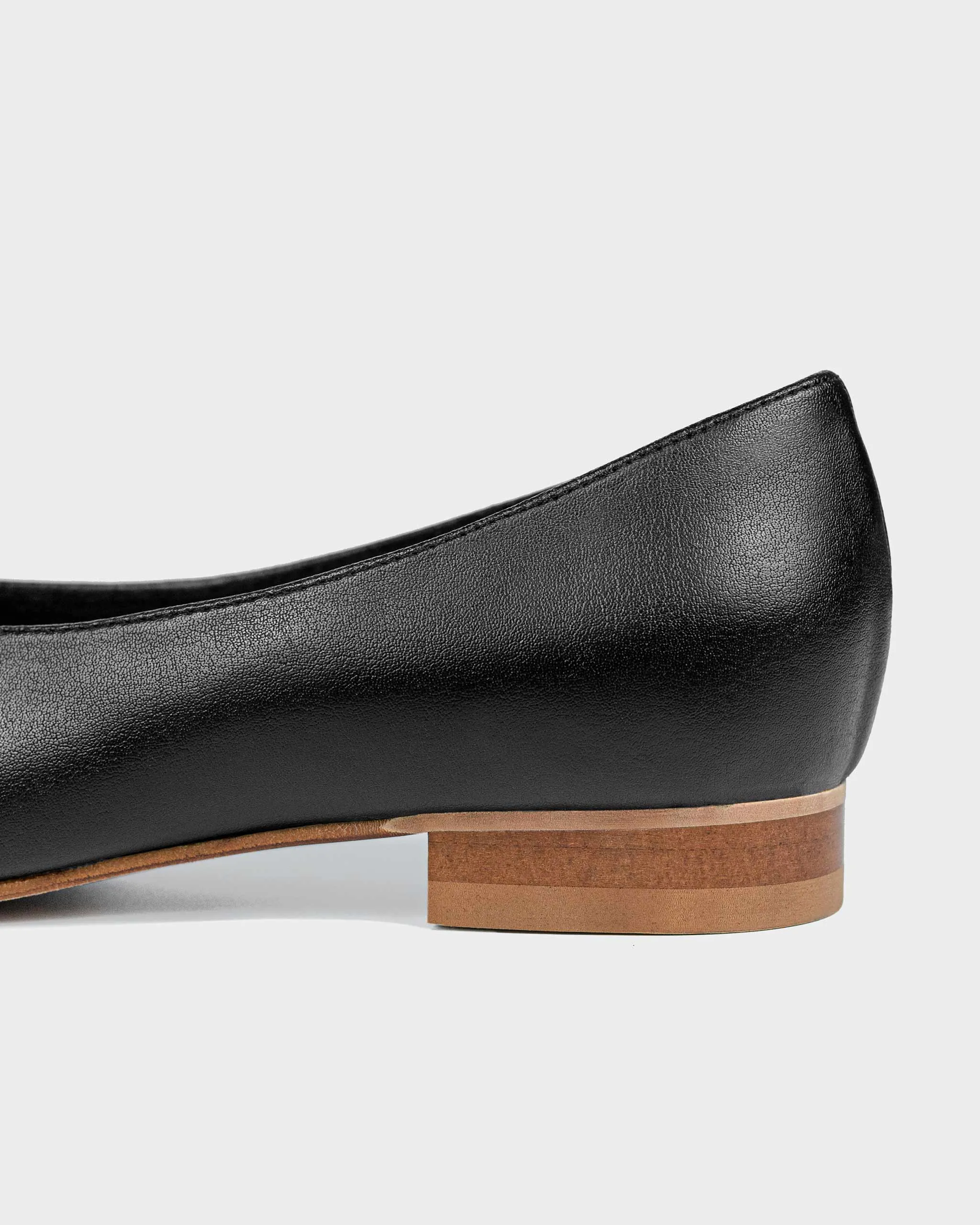 Escarpins Ballerines Végans en Cuir de Cactus Desserto® | Noir