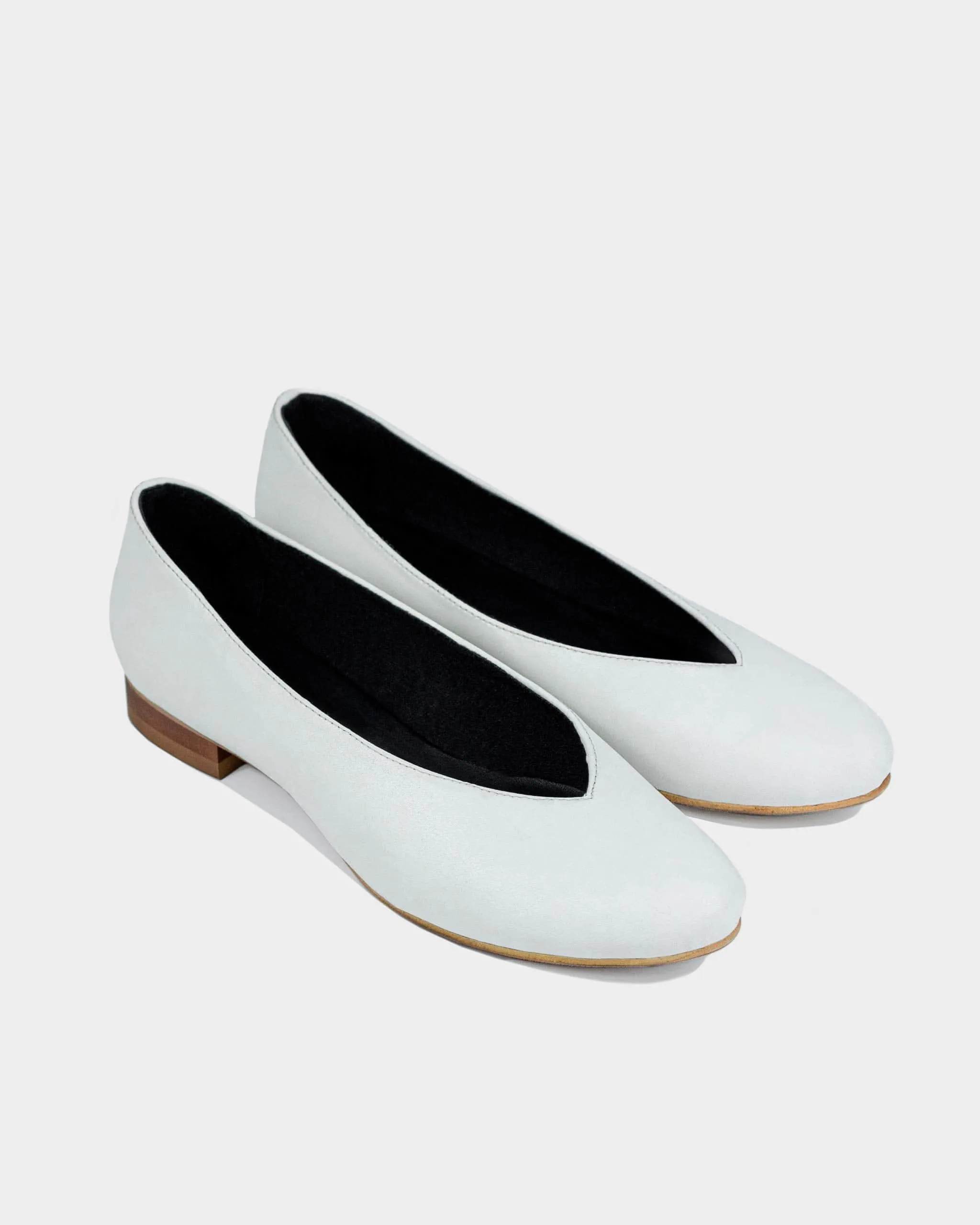 Desserto® Ballerines en Cuir Végétal de Cactus | Blanc
