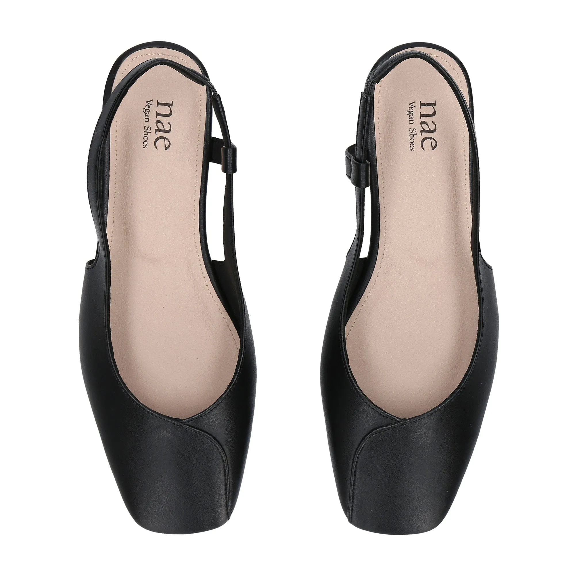 Escarpins Slingback Diana en Similicuir Vegan Pomme | Noir