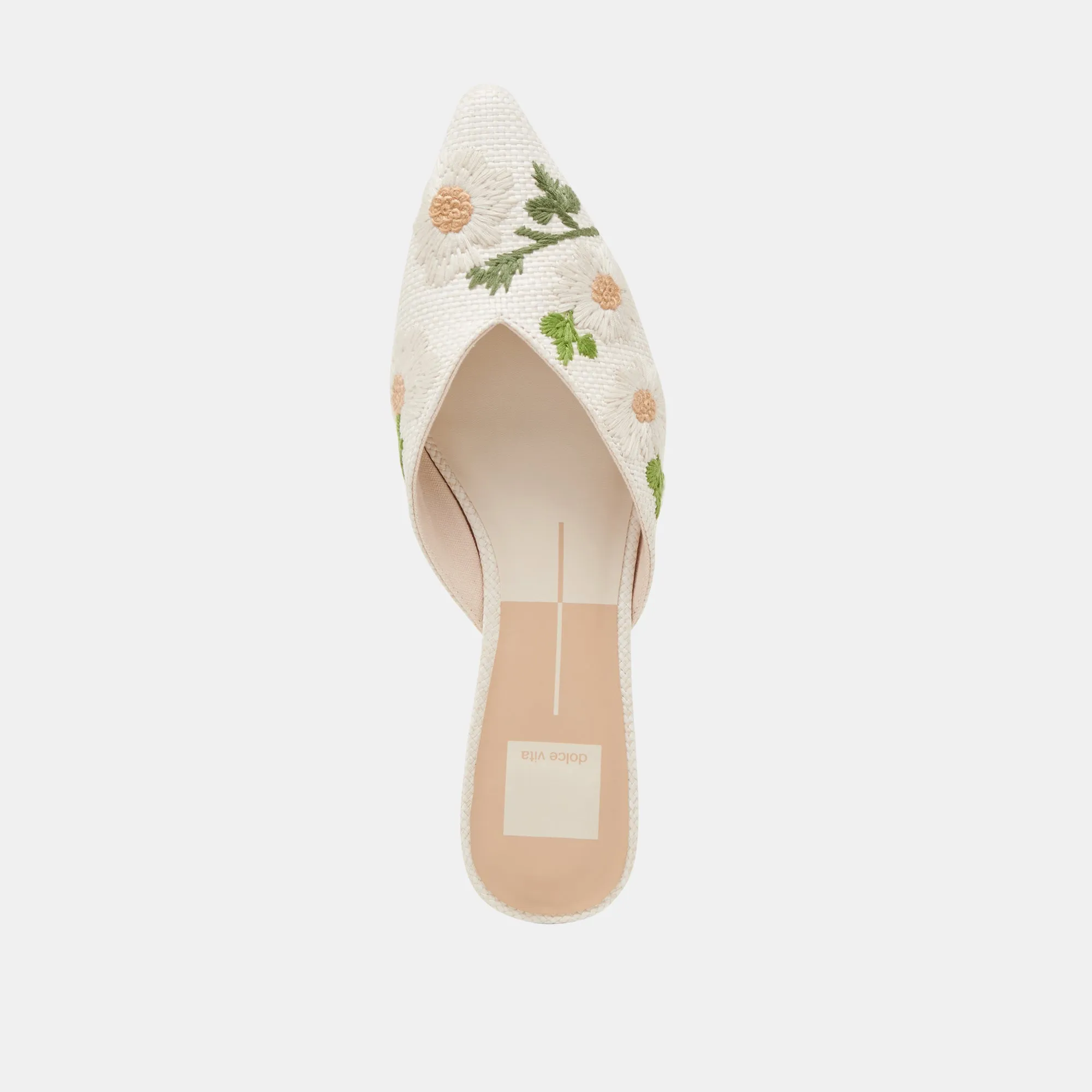 ELM FLATS FLORAL BLANC EN RAFFIA