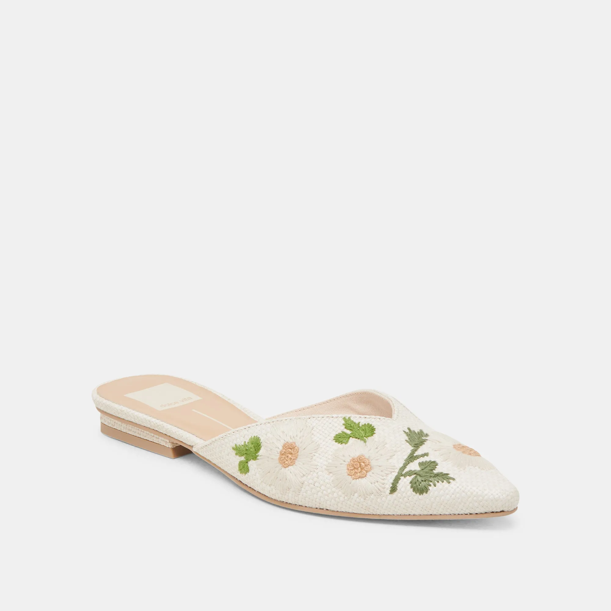 ELM FLATS FLORAL BLANC EN RAFFIA