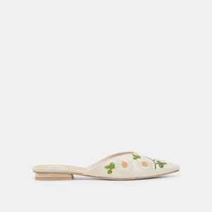 ELM FLATS FLORAL BLANC EN RAFFIA