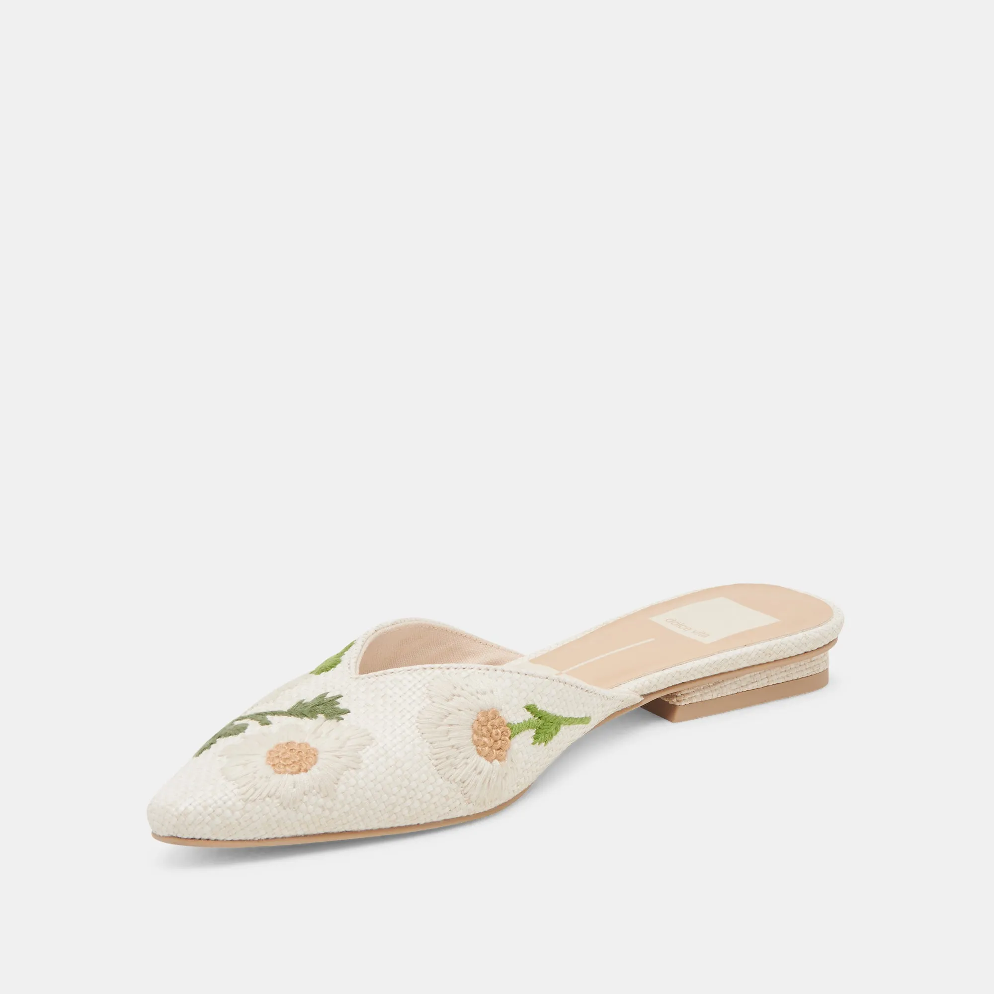ELM FLATS FLORAL BLANC EN RAFFIA