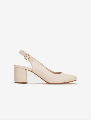 Emma Escarpins à Brides en Simili Cuir Vegan | Beige