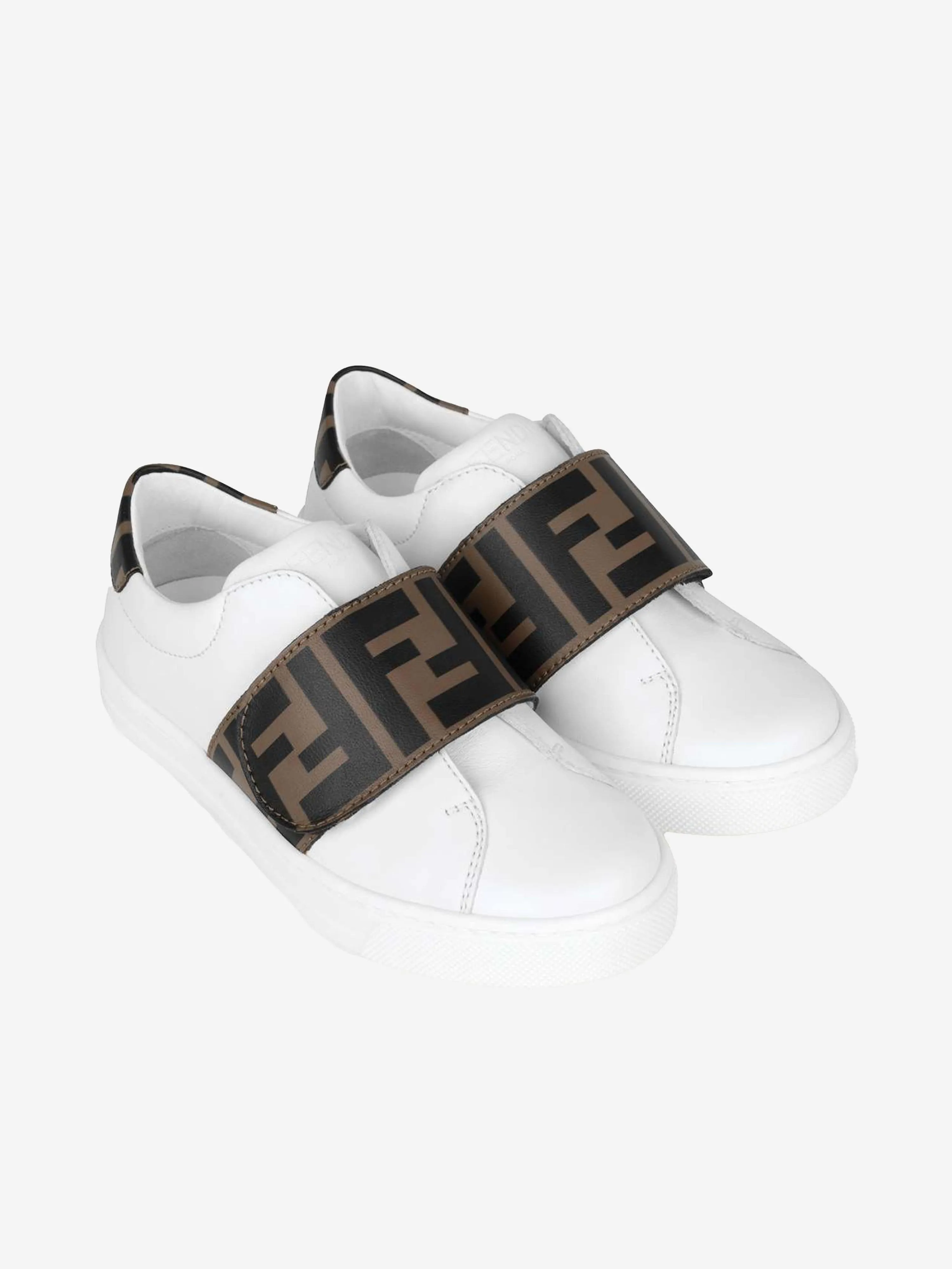 Fendi Fendi Baskets à Lanières en Cuir avec Logo FF