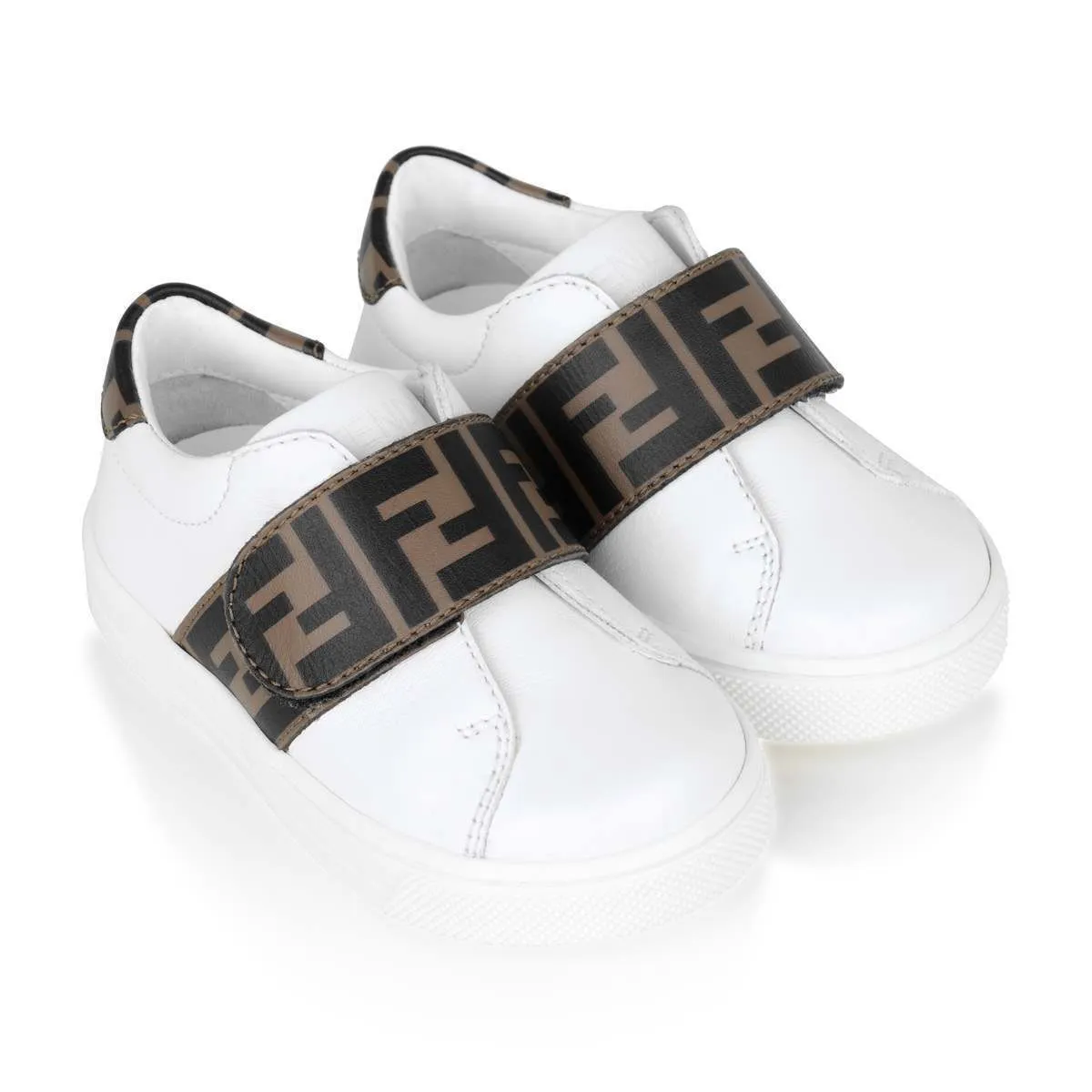 Fendi Fendi Baskets à Lanières en Cuir avec Logo FF