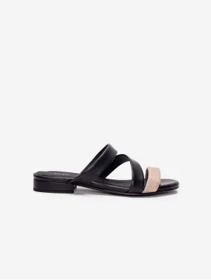 Sandales Femmes Finna en Simili-Cuir de Pomme Vegan | Noir