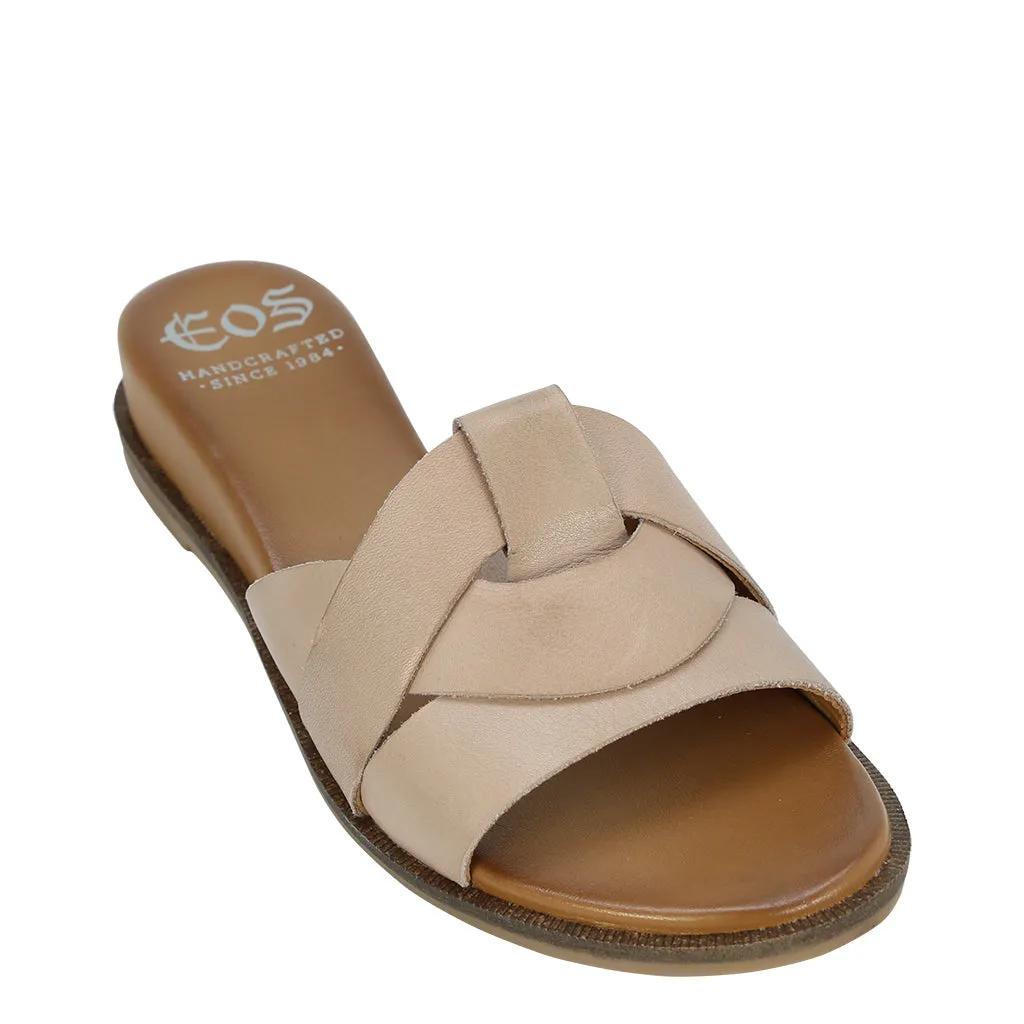 SANDALES SLIDE EN CUIR FLAMME
