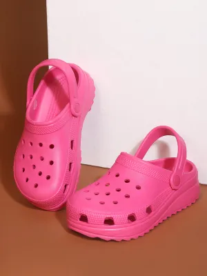 Mules en PU Fuchsia à enfiler (TC-EZ0129-01-FUC)