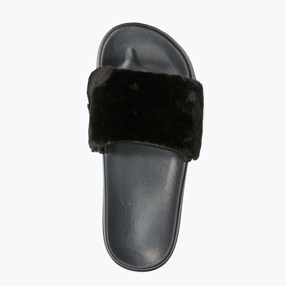 Chaussures à enfiler en fourrure