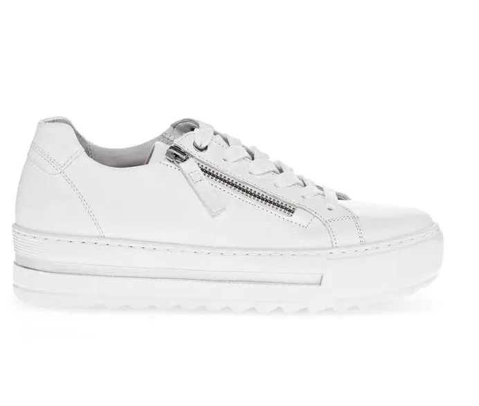 Gabor Confort Largeur Large Chaussure de Sport Blanche