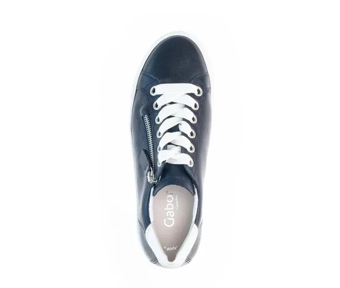 Chaussures de sport Gabor Platform à large ajustement avec fermeture éclair en bleu marine