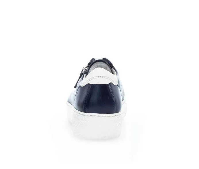 Chaussures de sport Gabor Platform à large ajustement avec fermeture éclair en bleu marine