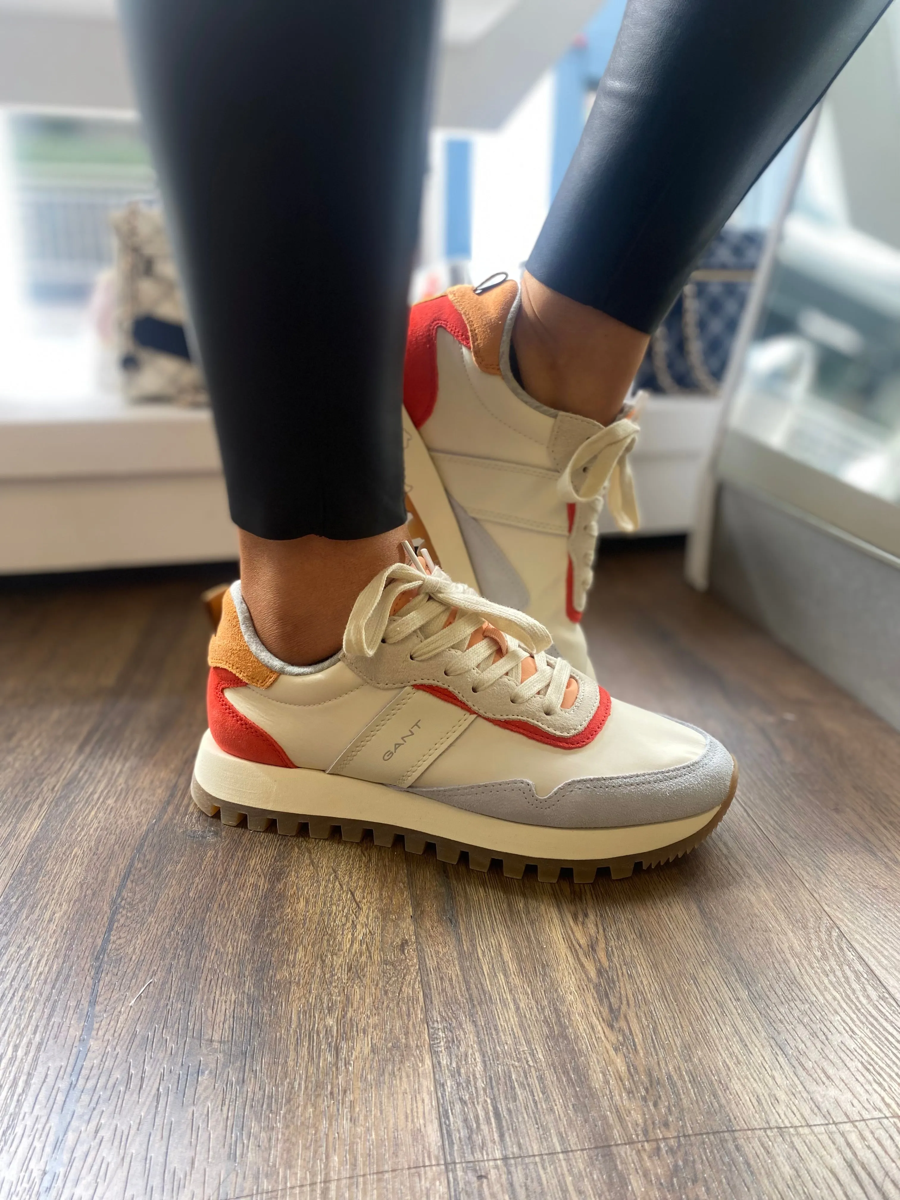 Gant Caffay Basket en Cuir Suédé - Orange