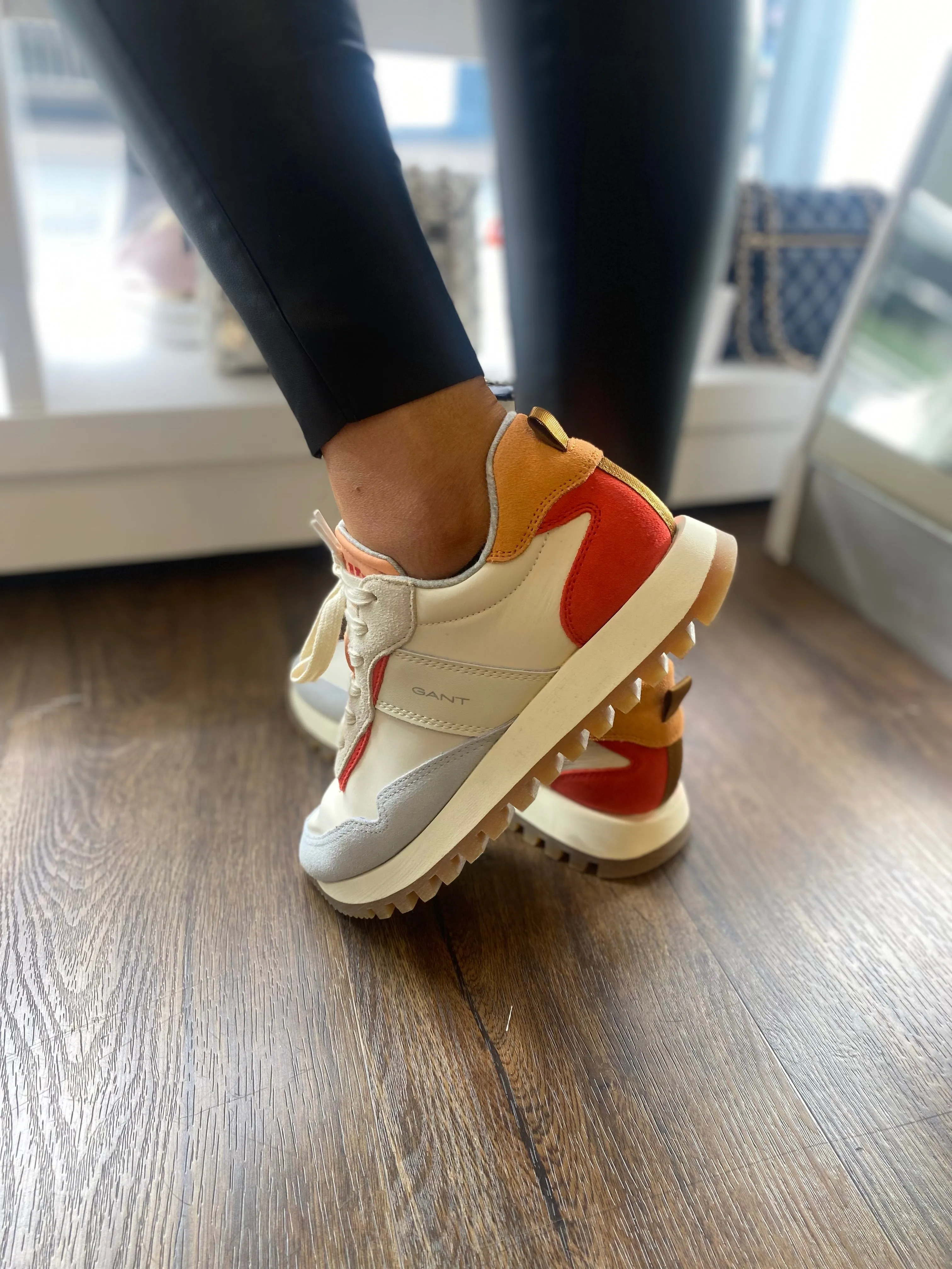 Gant Caffay Basket en Cuir Suédé - Orange