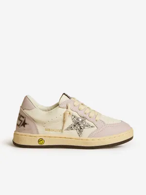 Baskets Ballstar en cuir pour filles en blanc