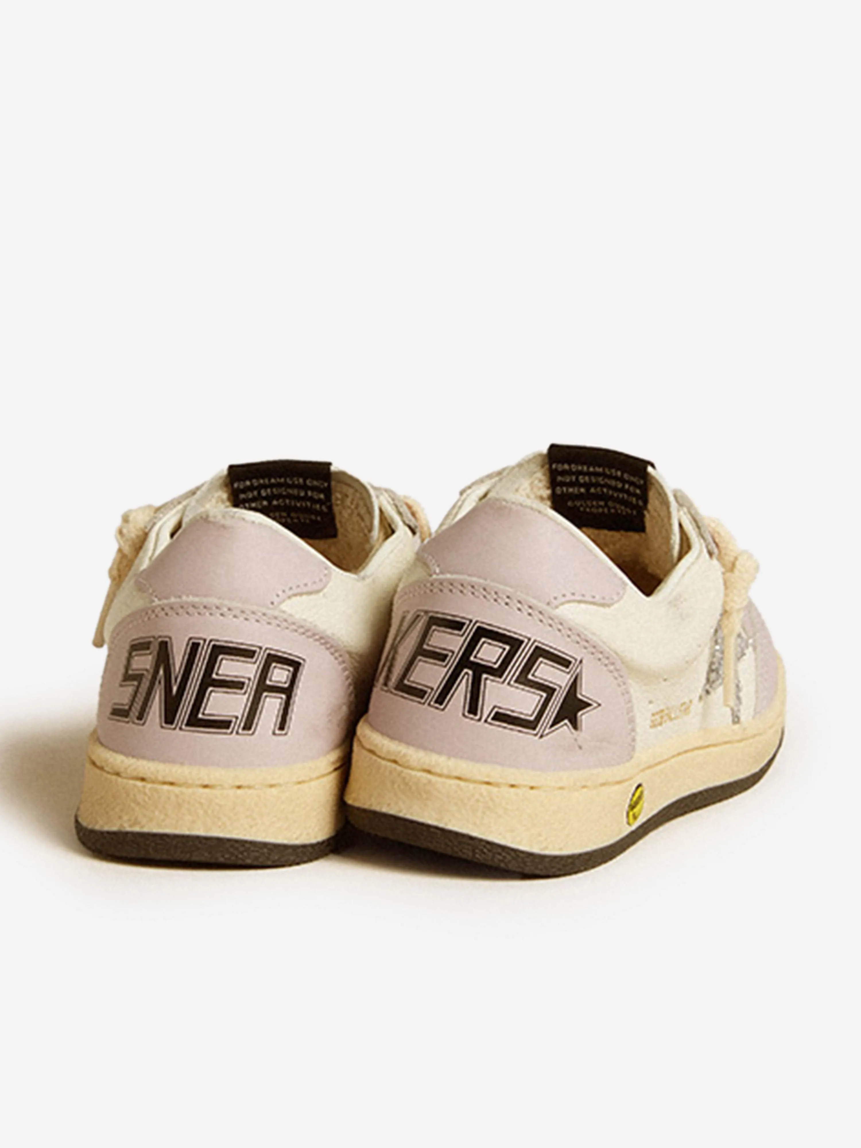 Baskets Ballstar en cuir pour filles en blanc