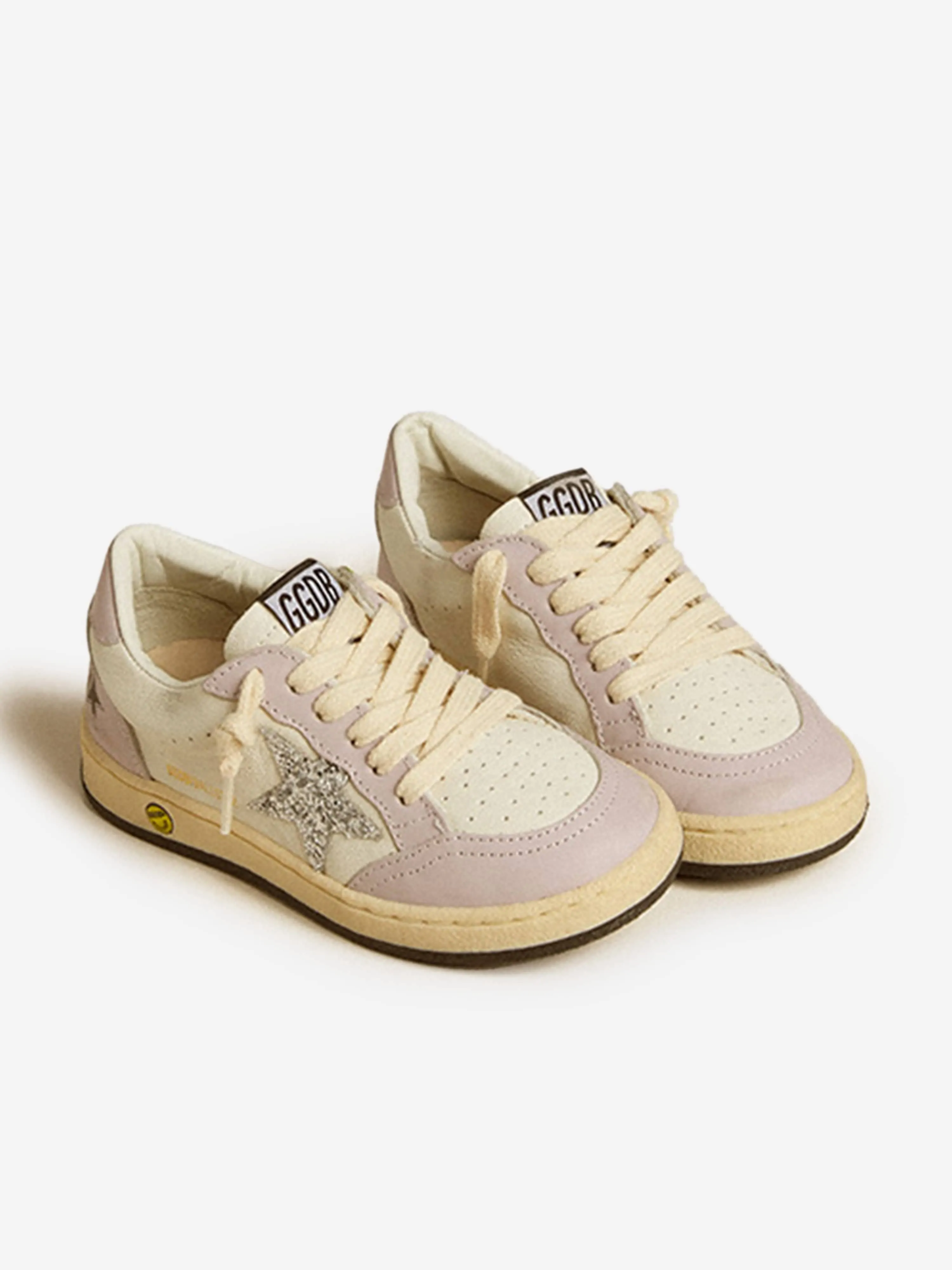 Baskets Ballstar en cuir pour filles en blanc