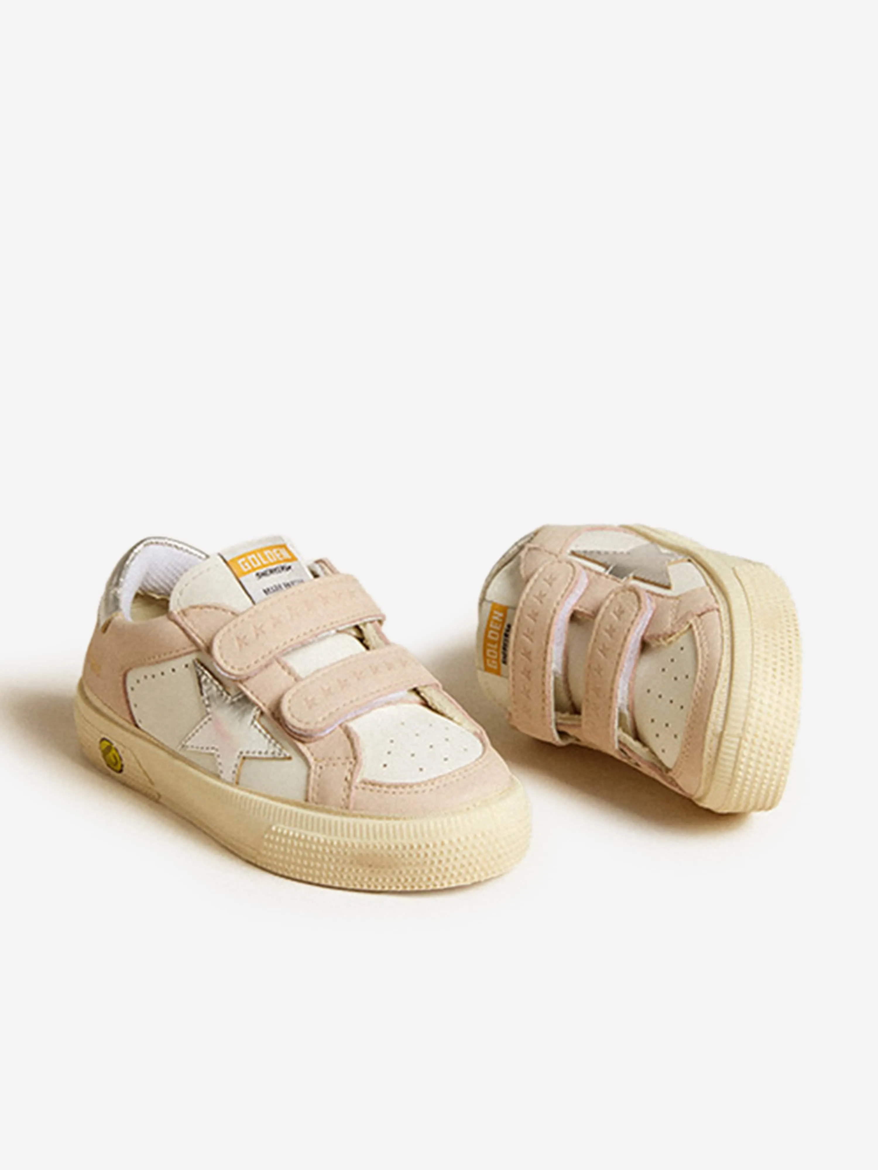 Baskets Scolaires en Cuir pour Filles en Blanc