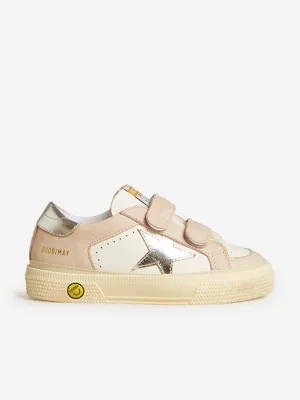 Baskets Scolaires en Cuir pour Filles en Blanc