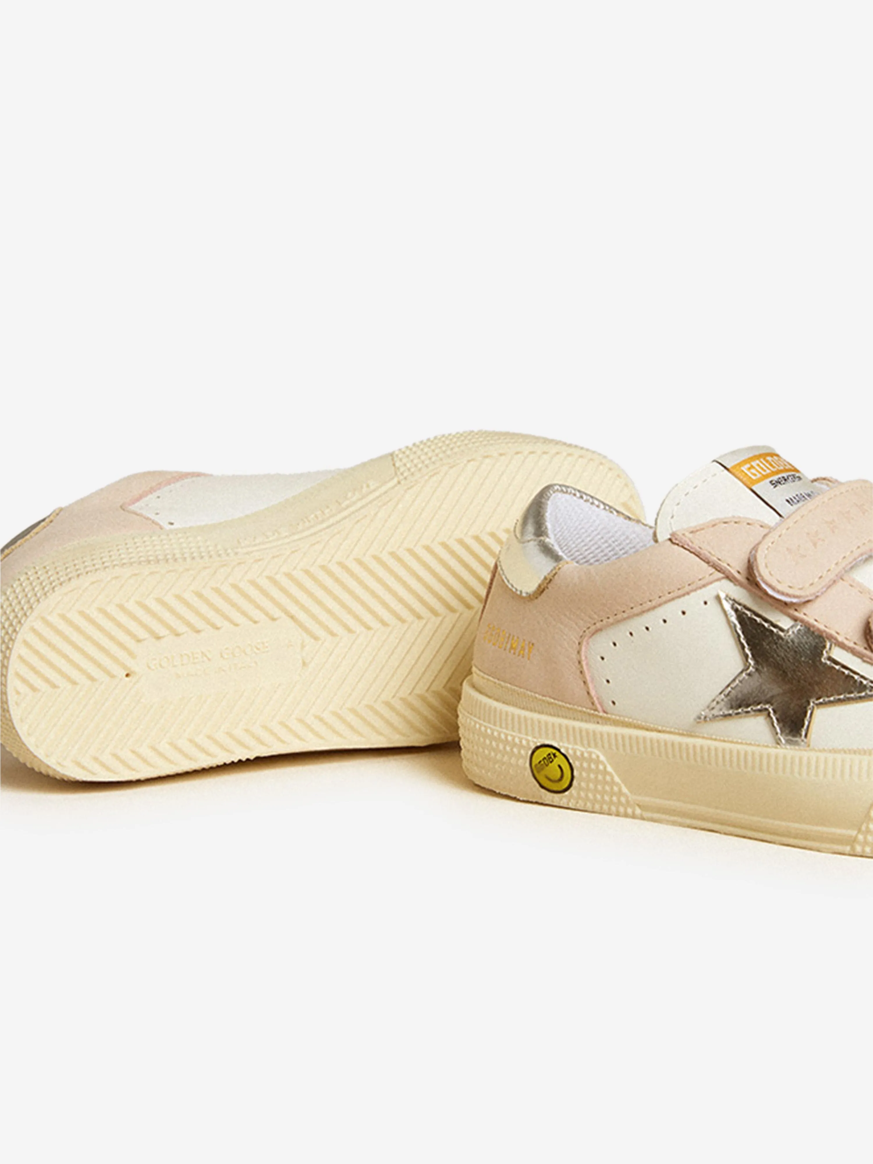 Baskets Scolaires en Cuir pour Filles en Blanc