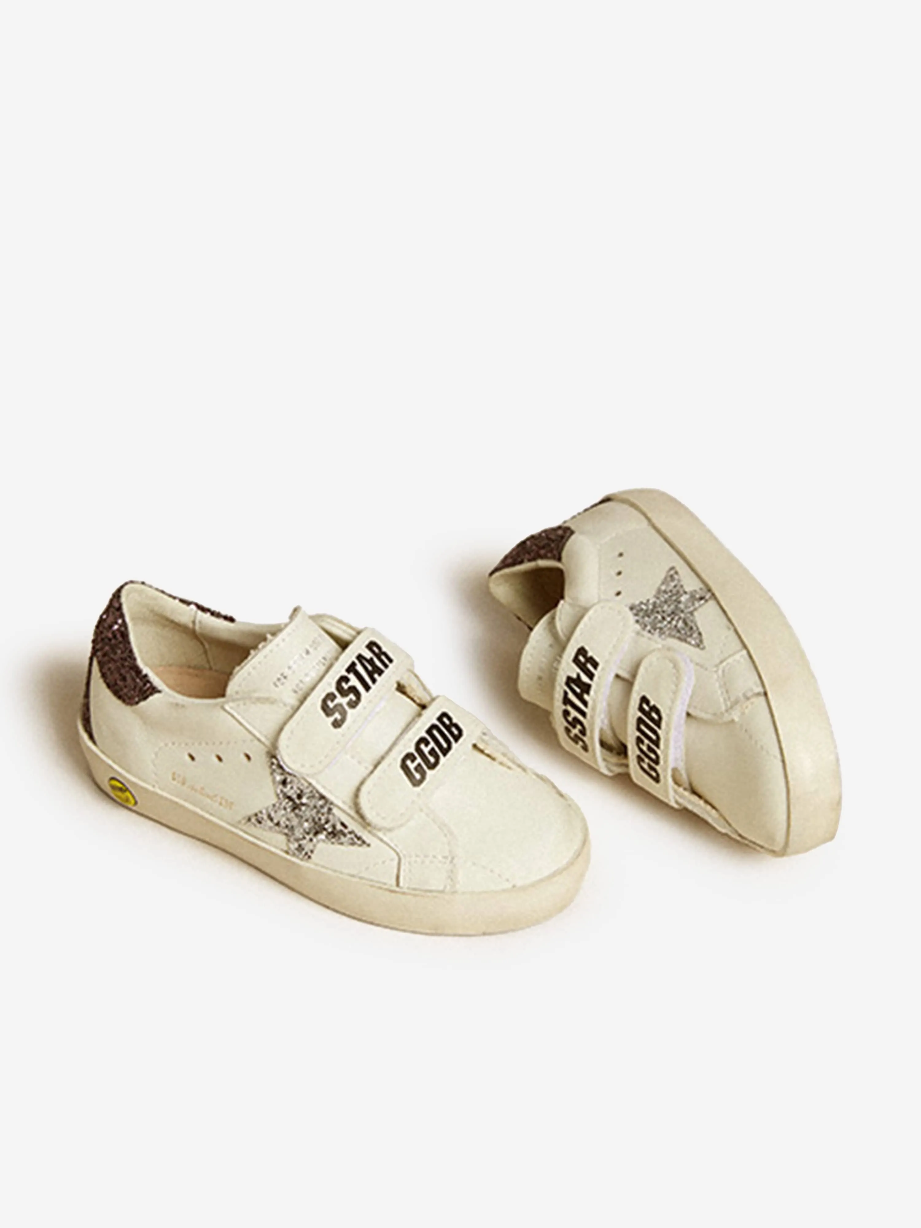 Baskets Classiques Old School en Cuir pour Filles en Blanc