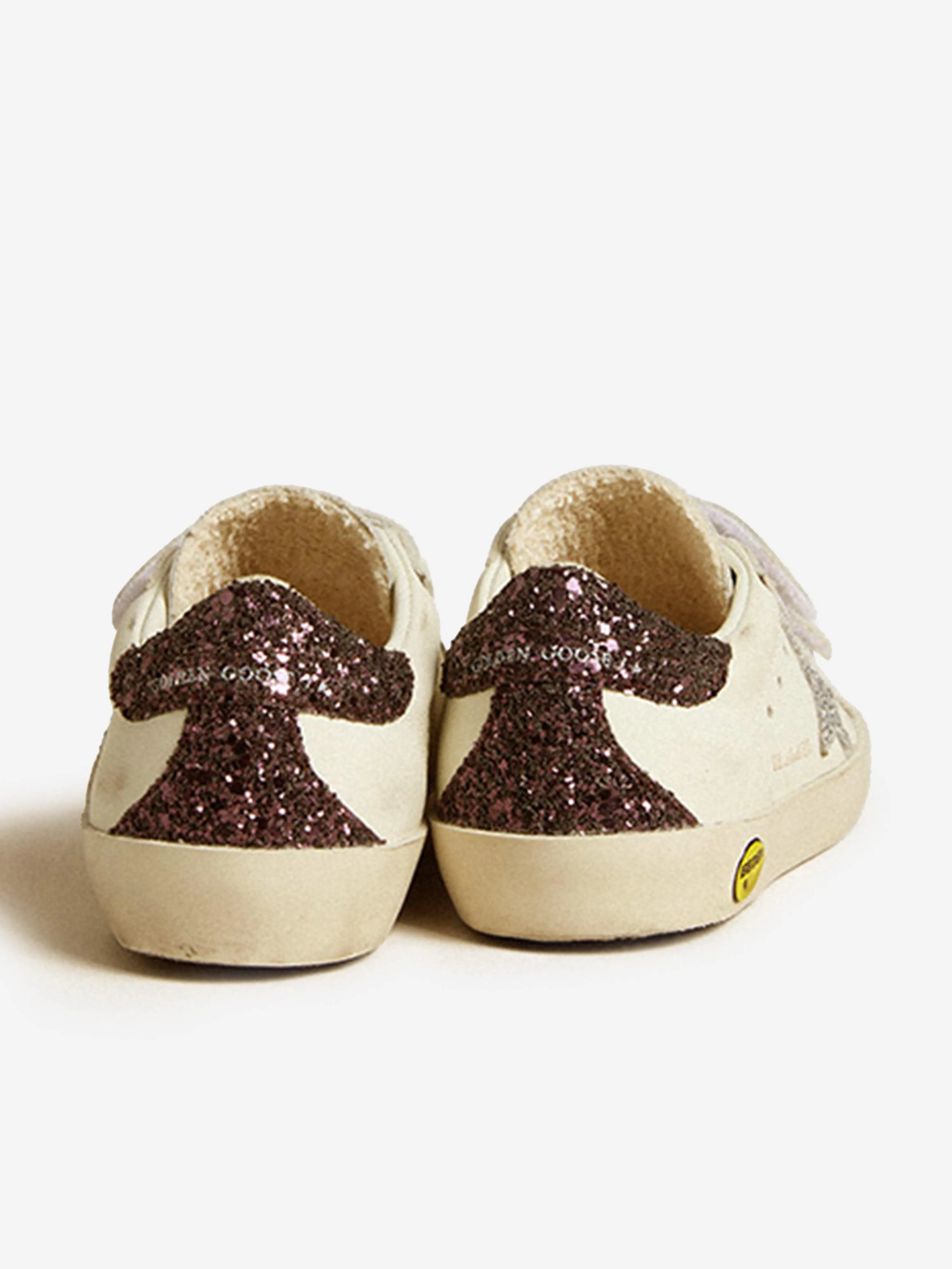 Baskets Classiques Old School en Cuir pour Filles en Blanc