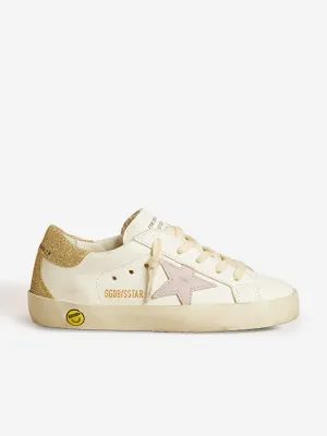 Baskets Classiques Super-Star en Cuir pour Filles en Blanc