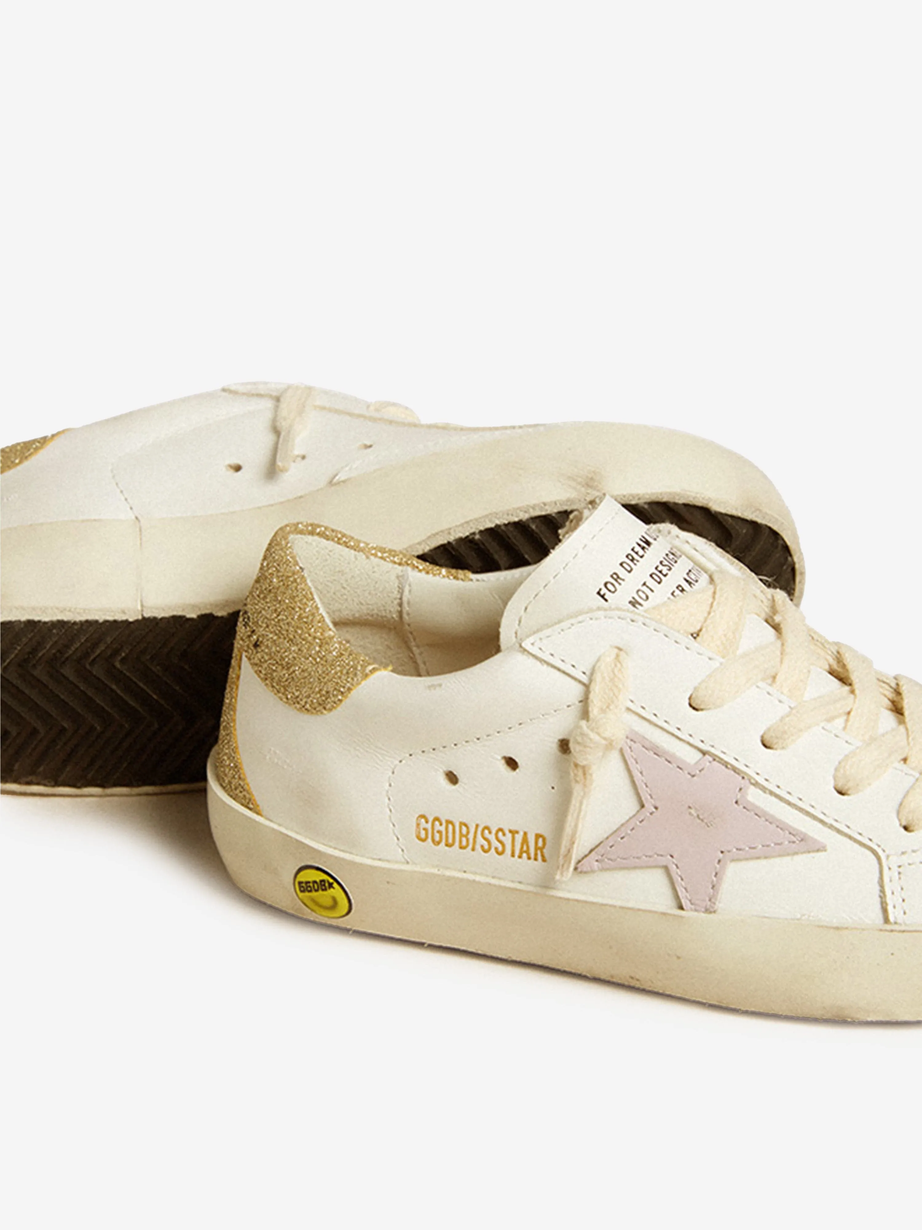 Baskets Classiques Super-Star en Cuir pour Filles en Blanc