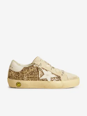 Baskets Pailletées Super-Star pour Filles en Beige