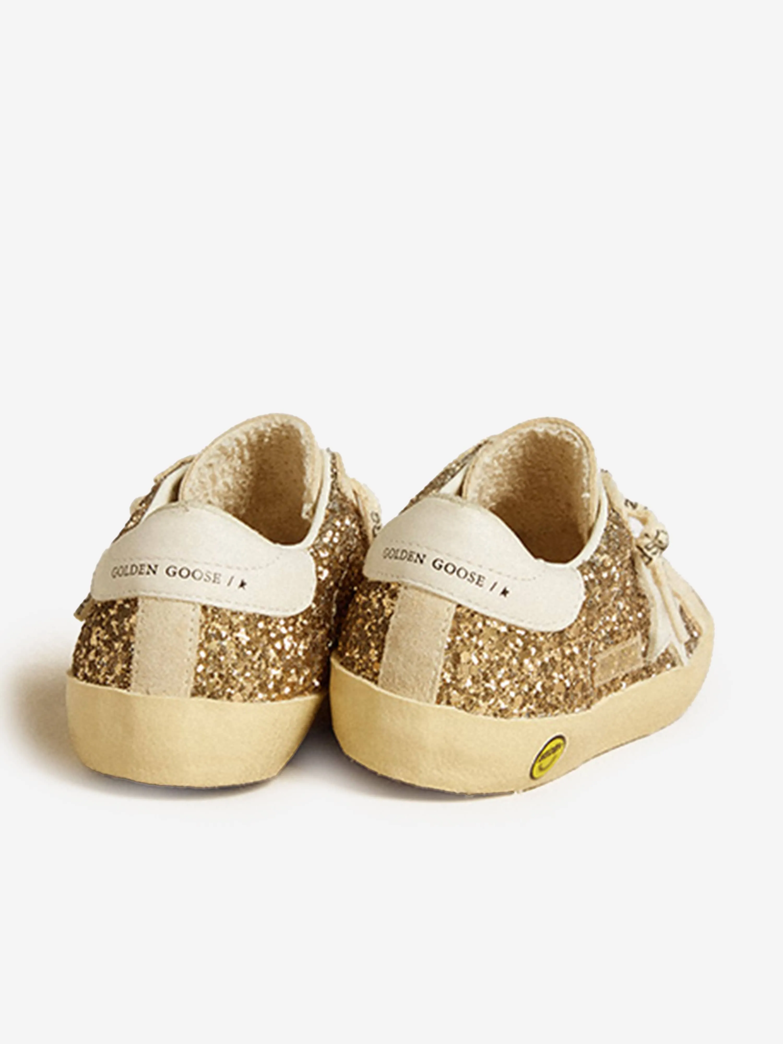 Baskets Pailletées Super-Star pour Filles en Beige