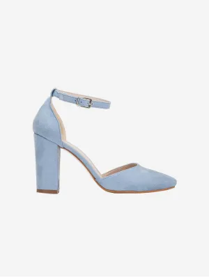 Escarpins Gisele en Suédine Végane | Bleu Bébé