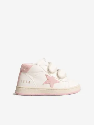 Golden Goose Baskets pour Filles en Cuir et Daim Star June Blanc