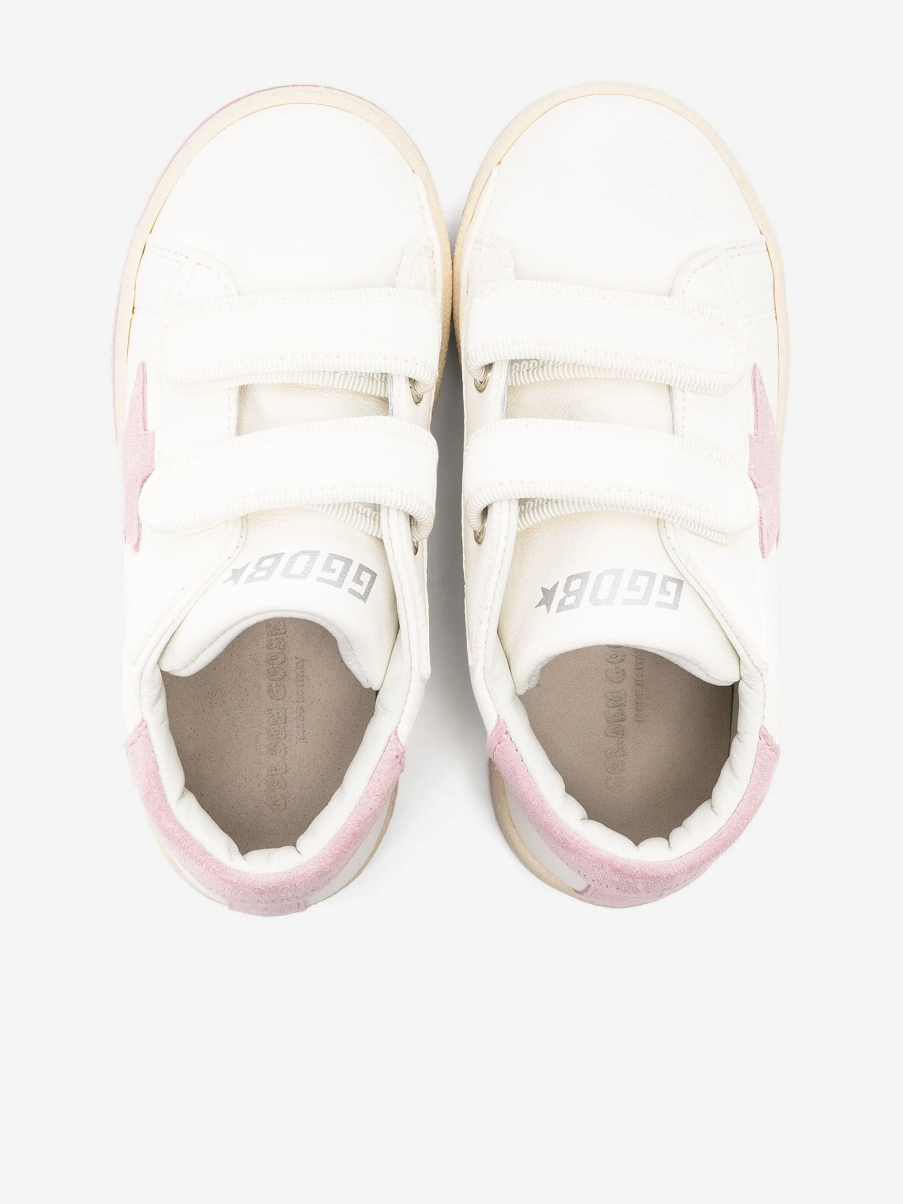 Golden Goose Baskets pour Filles en Cuir et Daim Star June Blanc