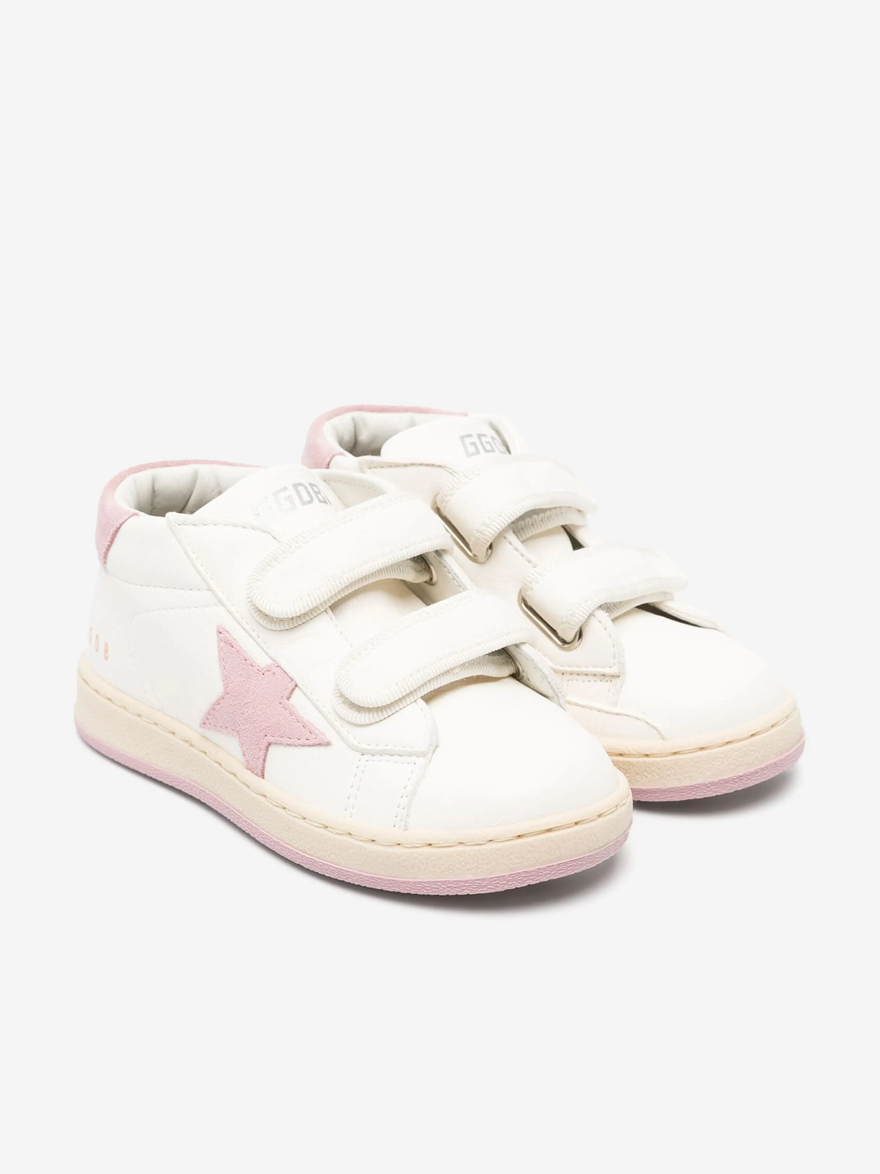 Golden Goose Baskets pour Filles en Cuir et Daim Star June Blanc