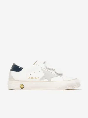Golden Goose Kids Baskets en Cuir Star May Scolaires en Blanc