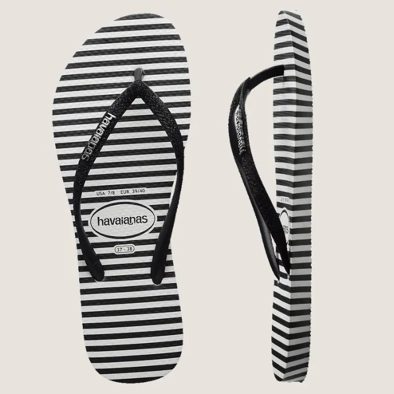 Havaianas Slim Glitter Stripes Tong Shoes_Havaianas