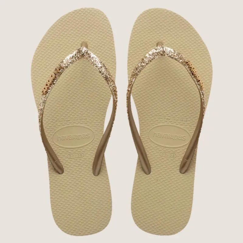 Havaianas Slim Metal Logo Pailleté II Tong Shoes_Havaianas