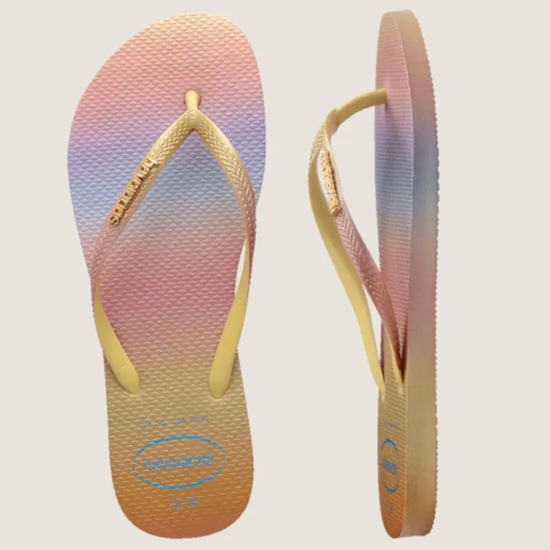 Havaianas Slim Metal Logo Gradient Tong Shoes_Havaianas