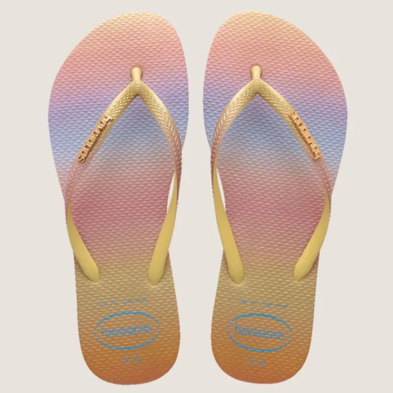 Havaianas Slim Metal Logo Gradient Tong Shoes_Havaianas