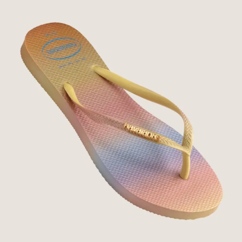 Havaianas Slim Metal Logo Gradient Tong Shoes_Havaianas