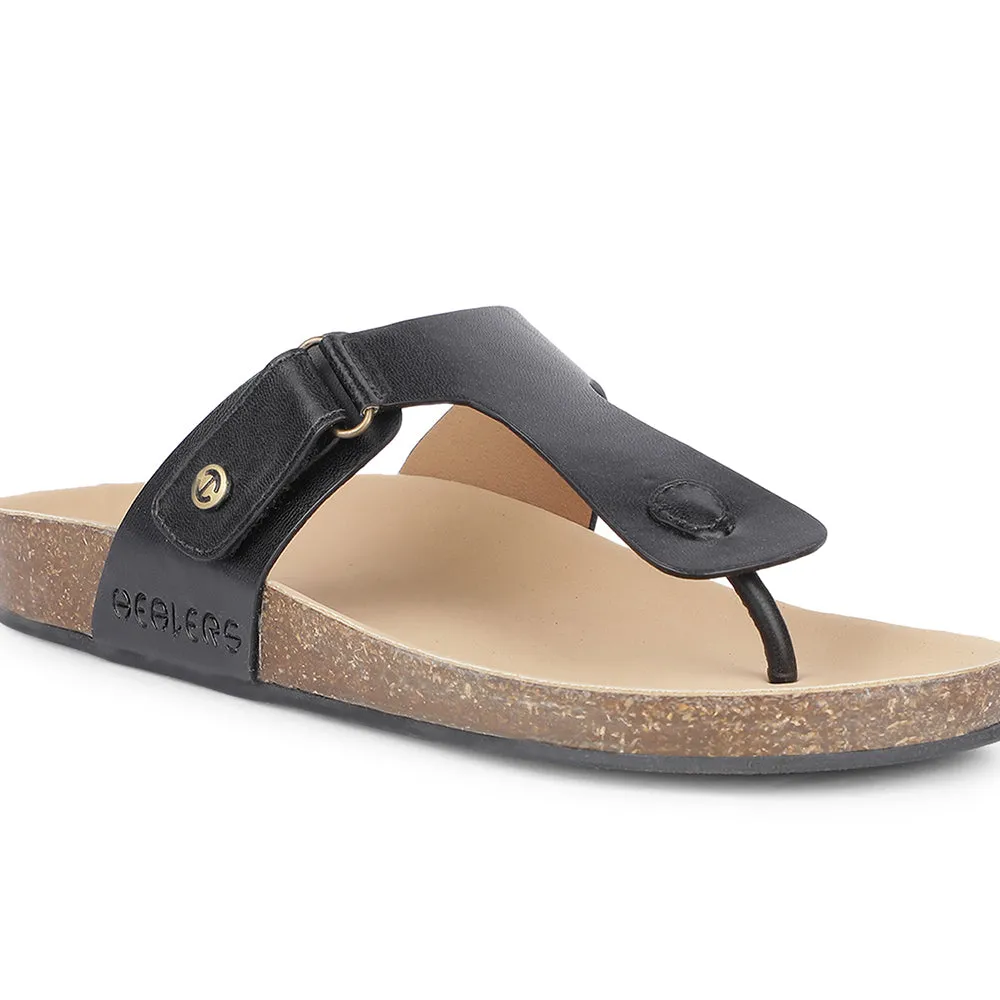 Sandales décontractées à boucle noire pour femmes J332-12 par Liberty