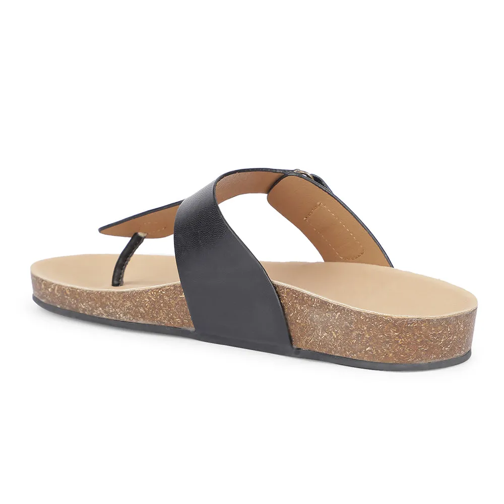 Sandales décontractées à boucle noire pour femmes J332-12 par Liberty