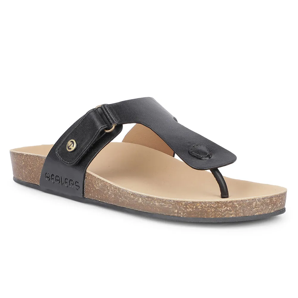 Sandales décontractées à boucle noire pour femmes J332-12 par Liberty