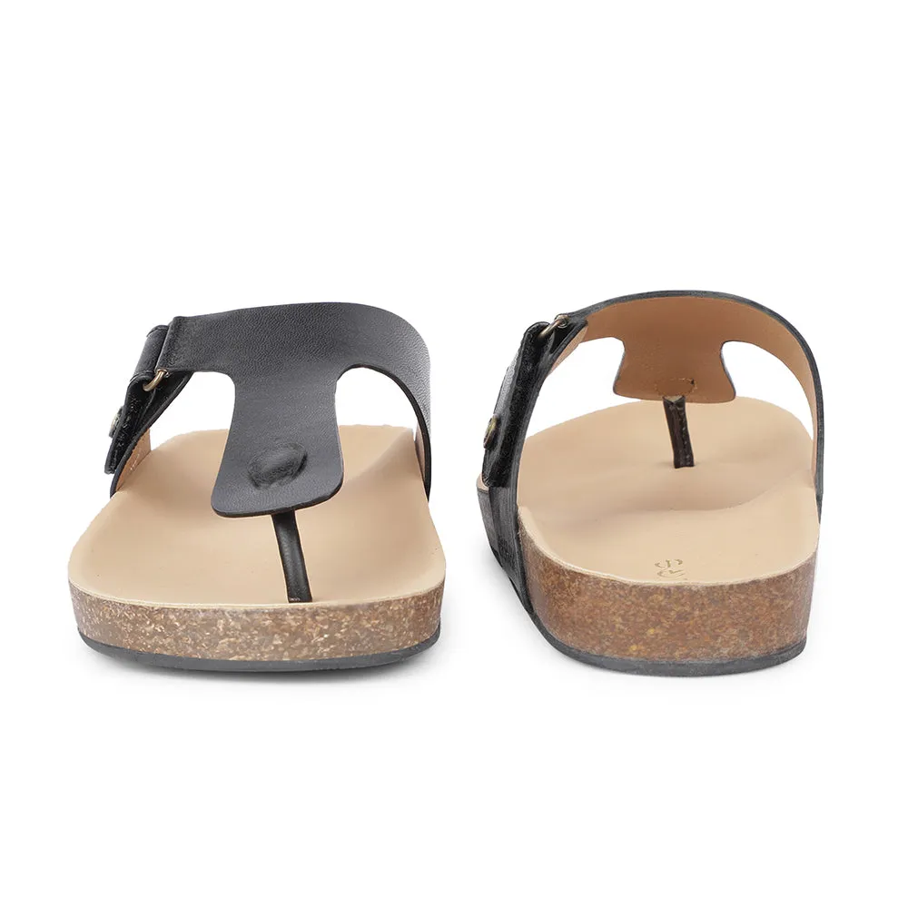 Sandales décontractées à boucle noire pour femmes J332-12 par Liberty