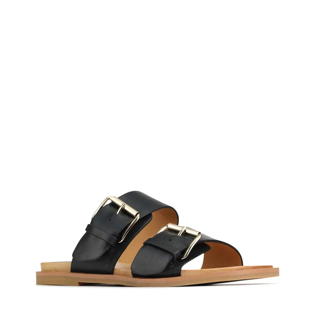 SANDALES JETT À LANIÈRES DOUBLE EN CUIR