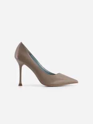 Escarpins Véganes à Talons en Similicuir Pomme Juliette | Taupe
