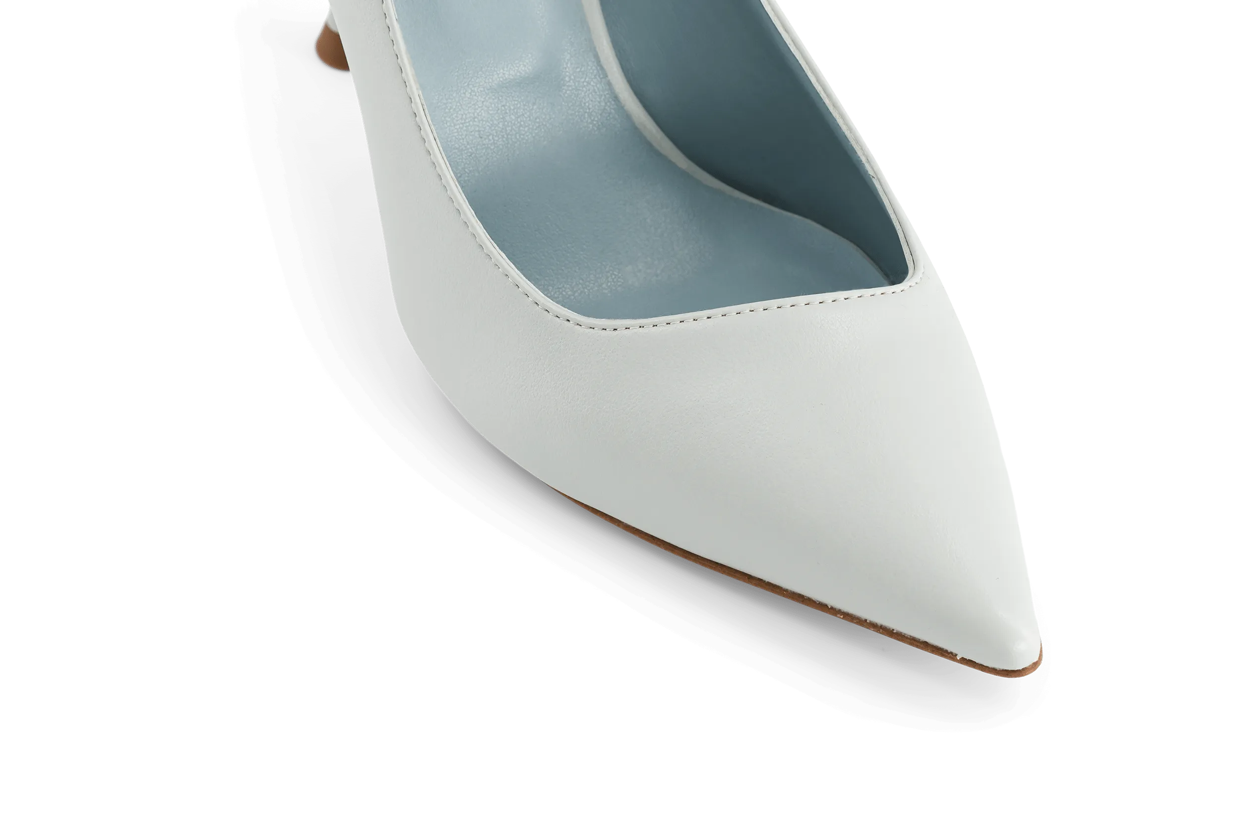 Escarpins Vegan à Talons Juliette Apple Leather | Bleu Glace