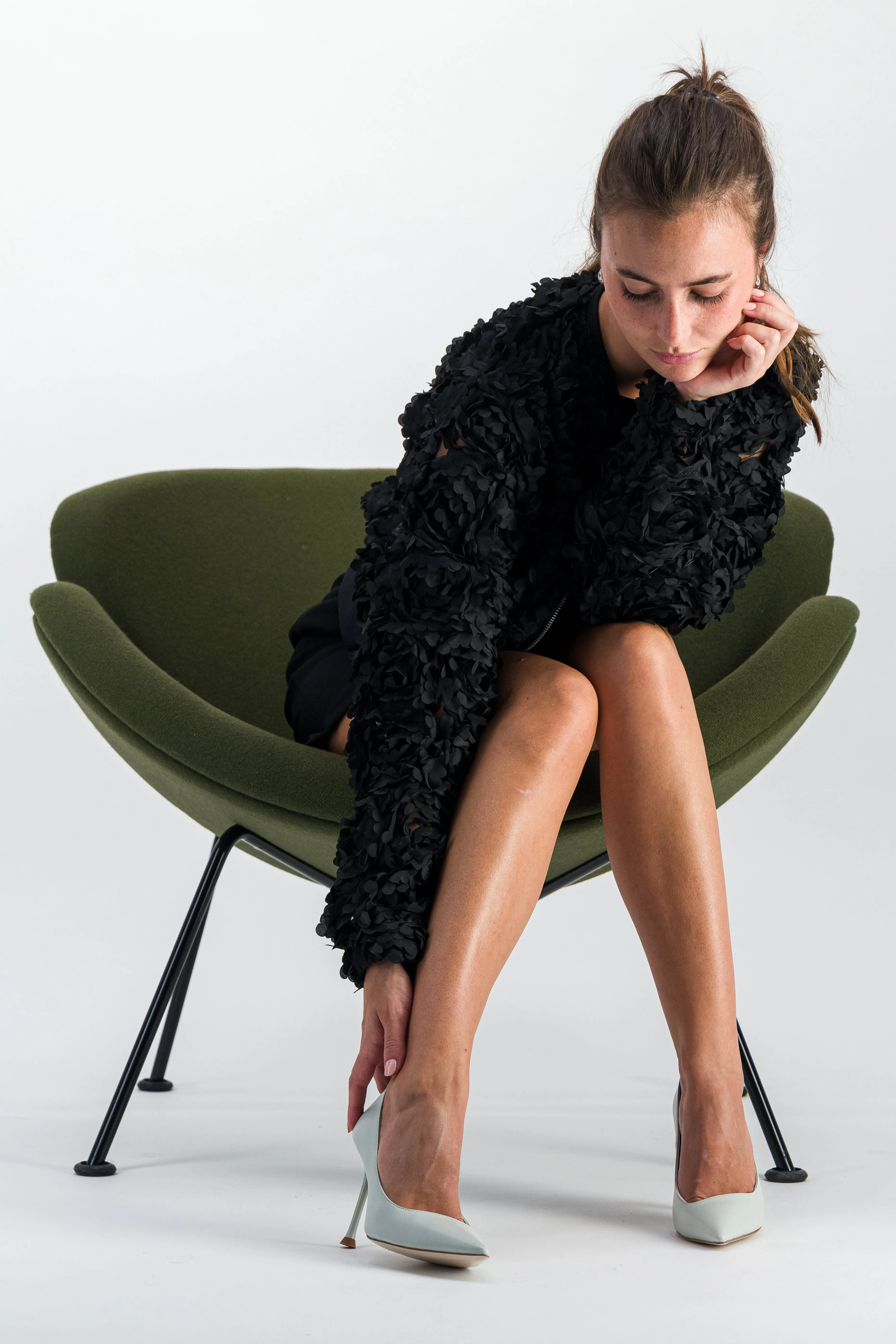 Escarpins Vegan à Talons Juliette Apple Leather | Bleu Glace