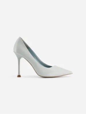 Escarpins Vegan à Talons Juliette Apple Leather | Bleu Glace